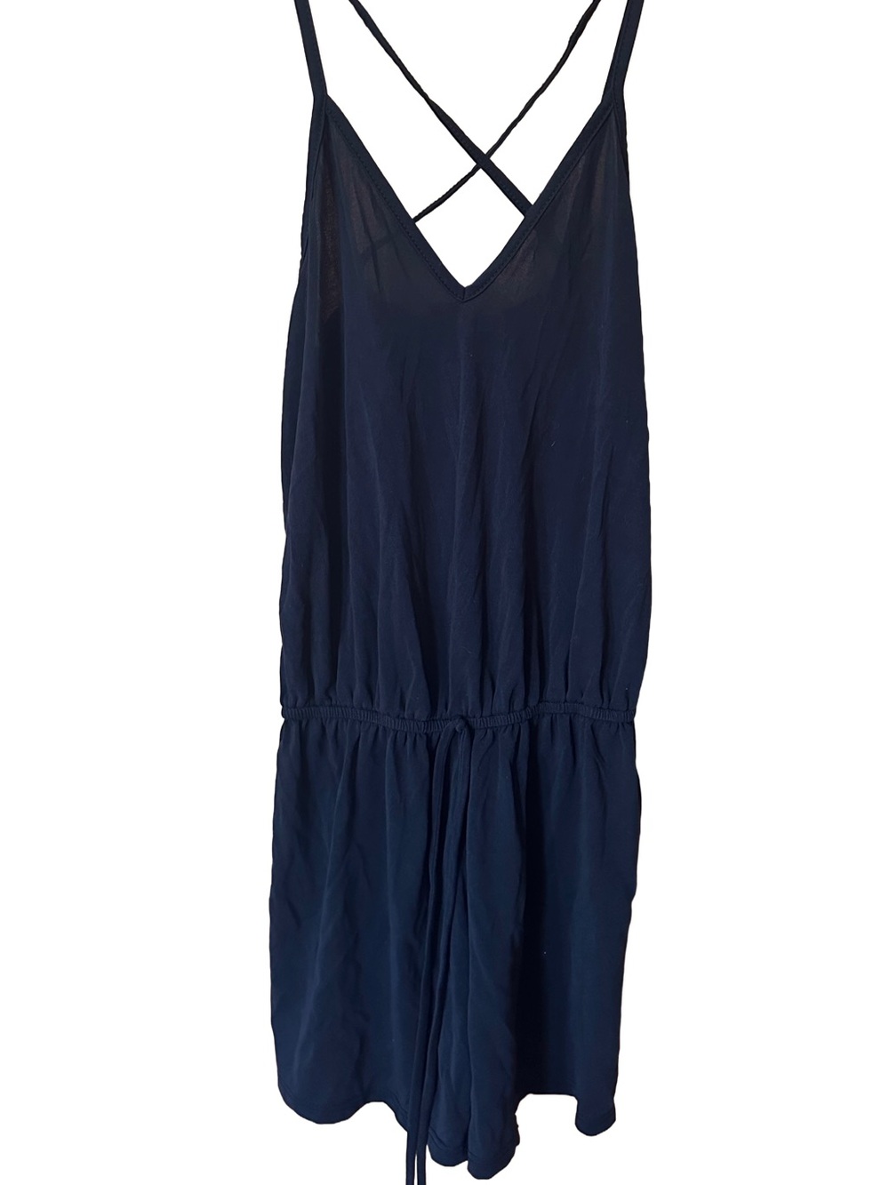 Women's Navy Strappy Romper
